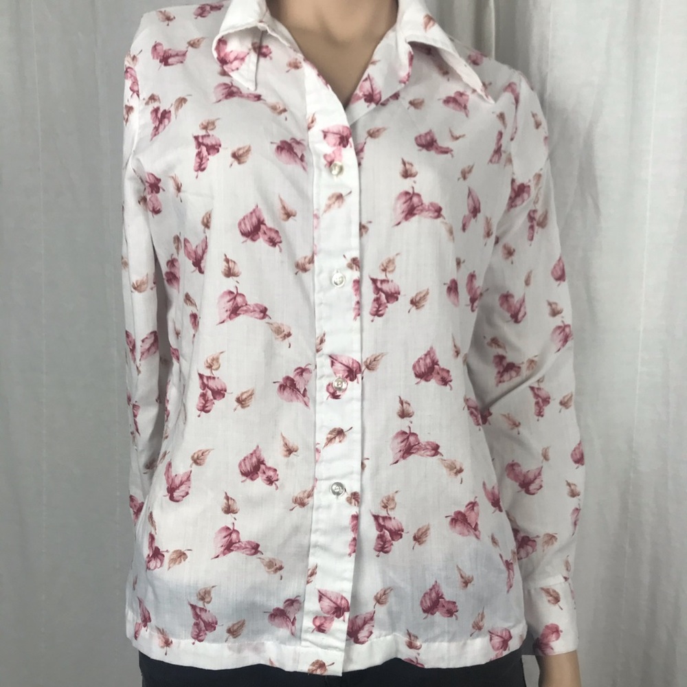 White leafy blouse
